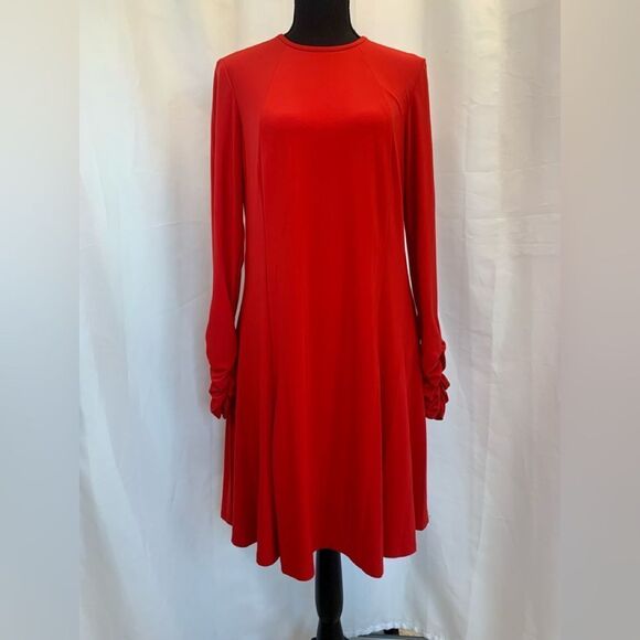 Lauren Ralph Lauren red Jersey Fit-and-Flare Dress Sz 8 NWOT - Picture 4 of 15